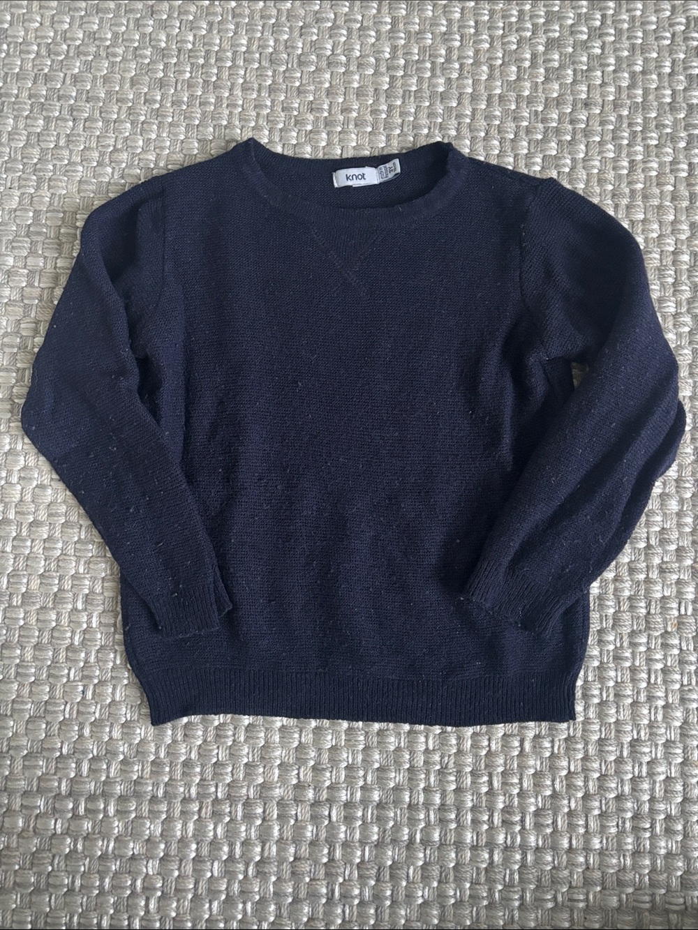 Navy Crewneck Sweater - Boys Classic Knit